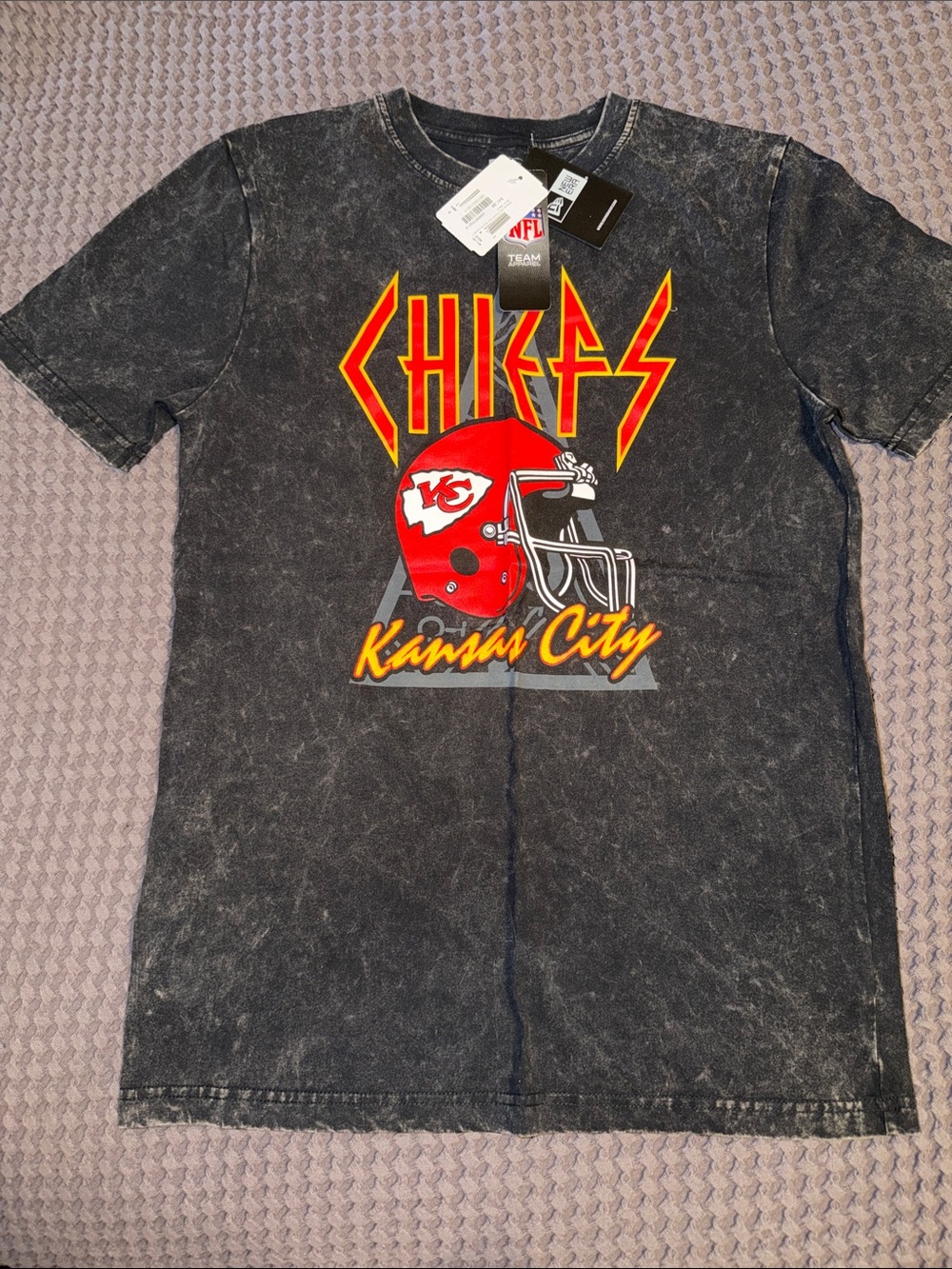 Kansas City Chiefs Graphic Tee - Black Mineral Wash